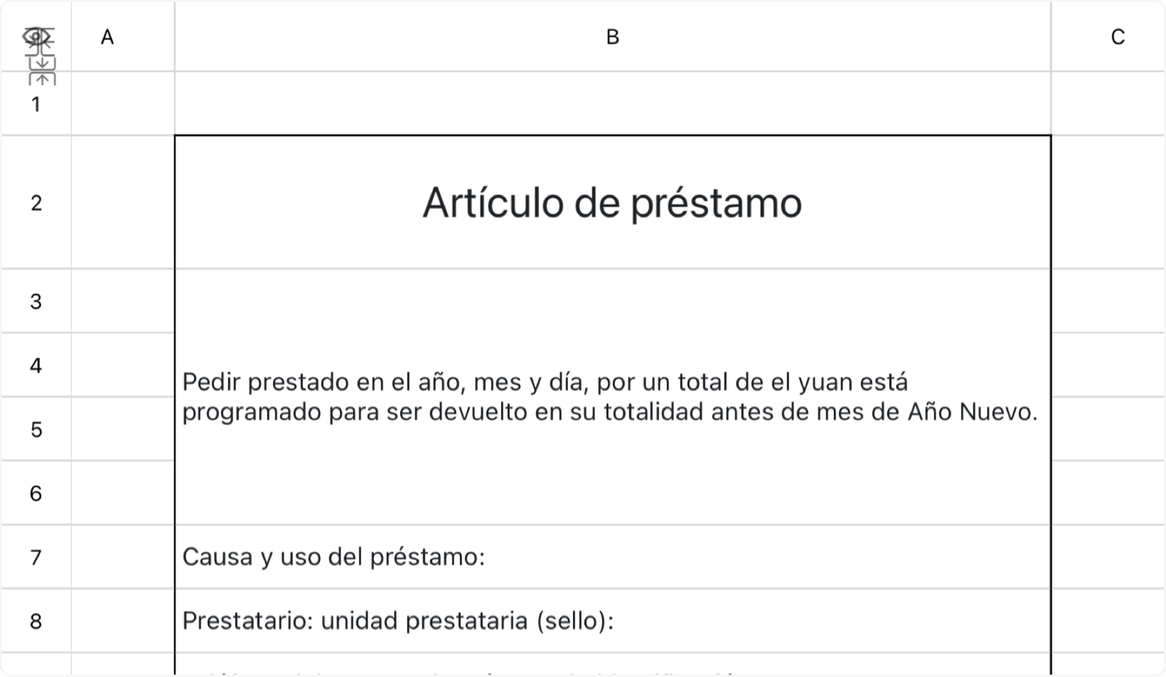 Artículo de préstamo